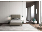 Lit 1 place et demi sans sommier rembourré 120x210 similicuir cappuccino Nidchicshop 94482IRFM