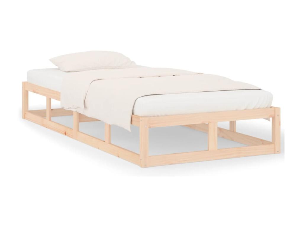 Cadre de lit 75x190 cm Petit simple Bois massif 25524EUUS