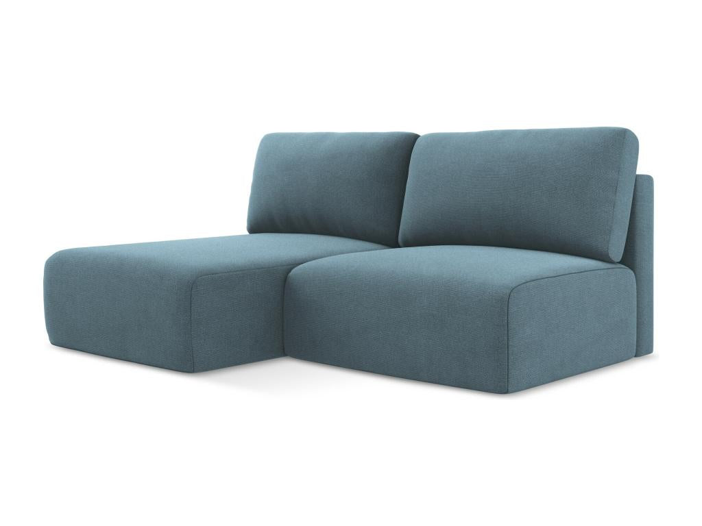 Canapé d'angle 3 places gauche sans accoudoir convertible en Calmetop - bleu clair - Calmetop 54329XTNU