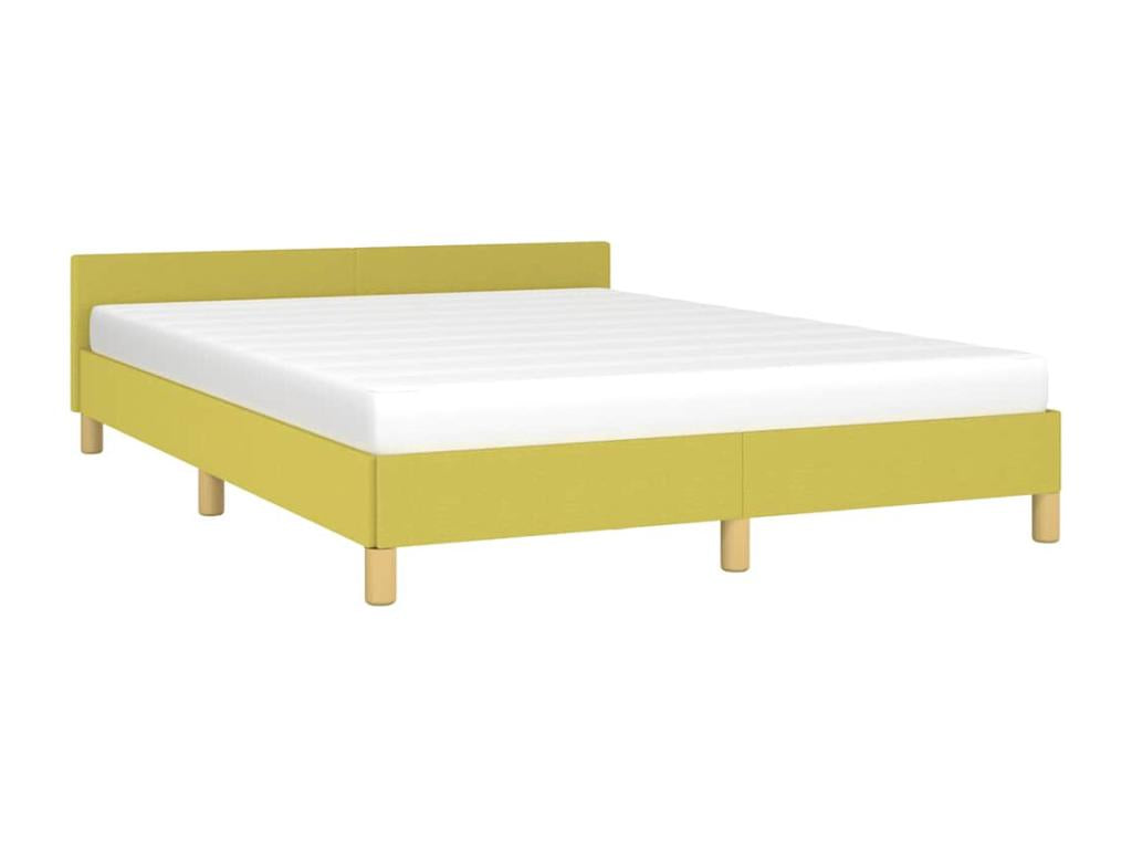 Cadre de lit avec tête de lit Vert 140x190 cm Tissu 83811DBEF