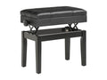 Banquette tabouret pour Calmetop coffre intégré hauteur réglable bois hévéa assise revêtement synthétique noir 56262GTQZ
