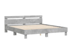 Cadre de lit avec tête de lit gris béton 180x200 cm 58846BPKH